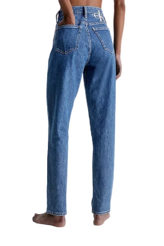CALVIN KLEIN JEANS MOM JEANS ΠΑΝΤΕΛΟΝΙ ΓΥΝΑΙΚΕΙΟ BLUΕ DENIM