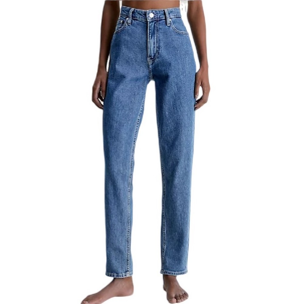 CALVIN KLEIN JEANS MOM JEANS ΠΑΝΤΕΛΟΝΙ ΓΥΝΑΙΚΕΙΟ BLUΕ DENIM