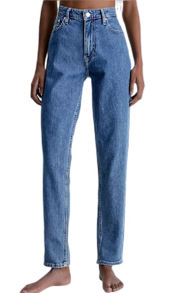 CALVIN KLEIN JEANS MOM JEANS ΠΑΝΤΕΛΟΝΙ ΓΥΝΑΙΚΕΙΟ BLUΕ DENIM