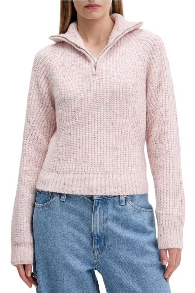 TOMMY JEANS  NEP 1/4 ZIP SWEATER ΜΠΛΟΥΖΑ ΠΛΕΚΤΗ ΓΥΝΑΙΚΕΙΑ PINK