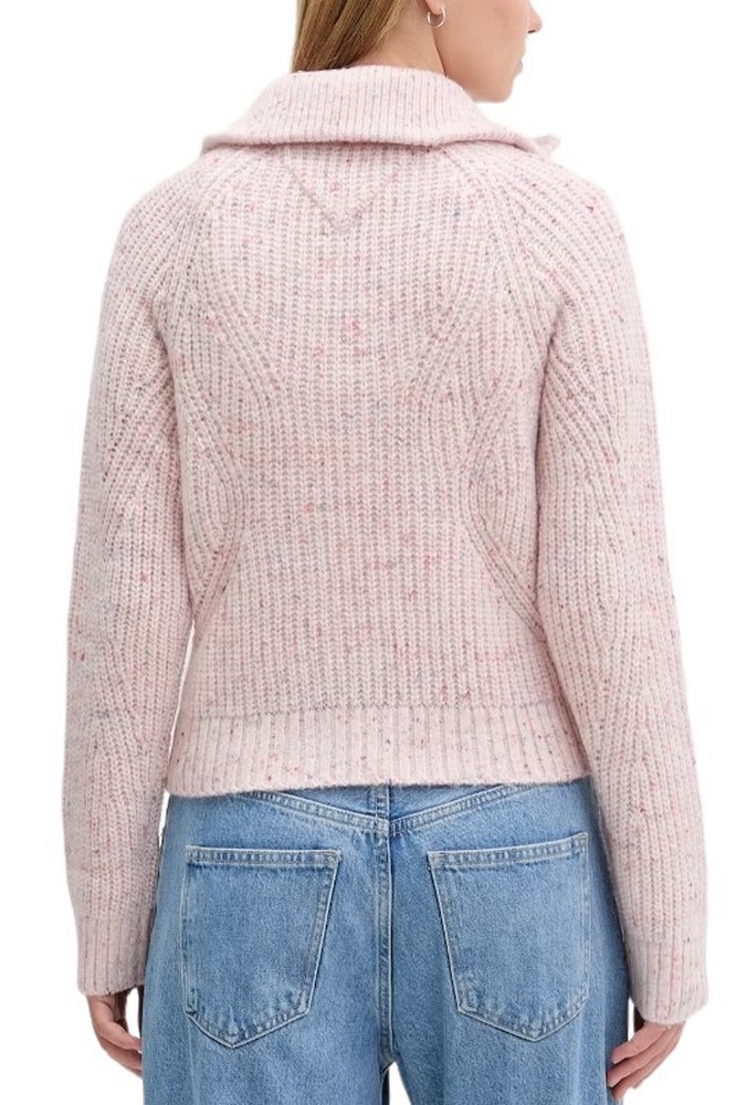TOMMY JEANS  NEP 1/4 ZIP SWEATER ΜΠΛΟΥΖΑ ΠΛΕΚΤΗ ΓΥΝΑΙΚΕΙΑ PINK
