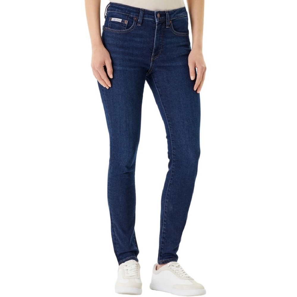 CALVIN KLEIN JEANS MID RISE SKINNY BLUE ORBIT ΠΑΝΤΕΛΟΝΙ ΓΥΝΑΙΚΕΙΟ BLUΕ DENIM
