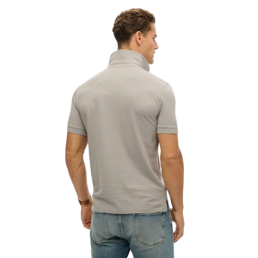 SUPERDRY D1 STUD CITY PIQUE POLO T-SHIRT ΜΠΛΟΥΖΑ ΑΝΔΡΙΚΗ GREY