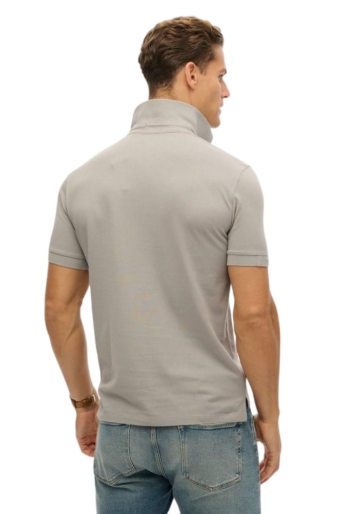 SUPERDRY D1 STUD CITY PIQUE POLO T-SHIRT ΜΠΛΟΥΖΑ ΑΝΔΡΙΚΗ GREY