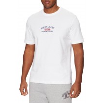 GUESS JEANS SS CN REG PRINTED TEE T-SHIRT ΜΠΛΟΥΖΑ ΑΝΔΡΙΚΗ WHITE