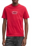 GUESS JEANS SS CN REG PRINTED TEE T-SHIRT ΜΠΛΟΥΖΑ ΑΝΔΡΙΚΗ RED