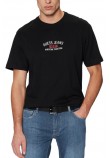 GUESS JEANS SS CN REG PRINTED TEE T-SHIRT ΜΠΛΟΥΖΑ ΑΝΔΡΙΚΗ BLACK