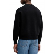 CALVIN KLEIN JEANS LS CTTN CASHMERE 3D LOGO CRWNK S ΜΠΛΟΥΖΑ ΠΛΕΚΤΗ ΑΝΔΡΙΚΗ BLACK