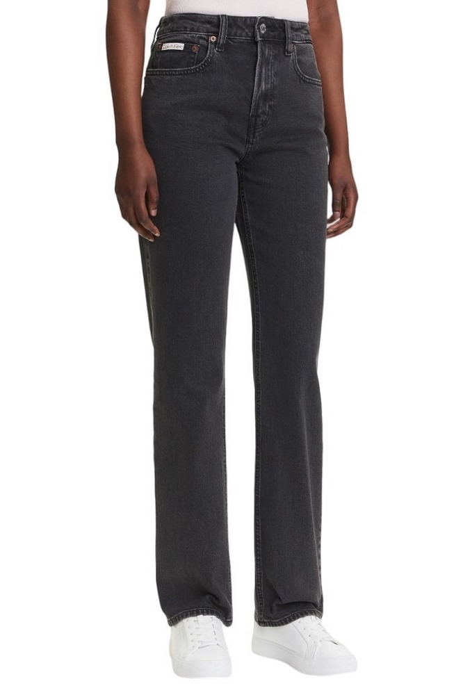 CALVIN KLEIN JEANS HGH RS STRGHT CK ΠΑΝΤΕΛΟΝΙ ΓΥΝΑΙΚΕΙΟ BLACK DENIM