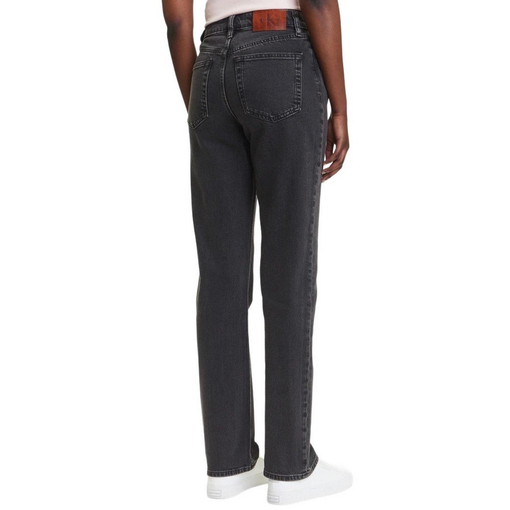 CALVIN KLEIN JEANS HGH RS STRGHT CK ΠΑΝΤΕΛΟΝΙ ΓΥΝΑΙΚΕΙΟ BLACK DENIM