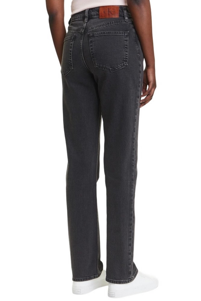 CALVIN KLEIN JEANS HGH RS STRGHT CK ΠΑΝΤΕΛΟΝΙ ΓΥΝΑΙΚΕΙΟ BLACK DENIM