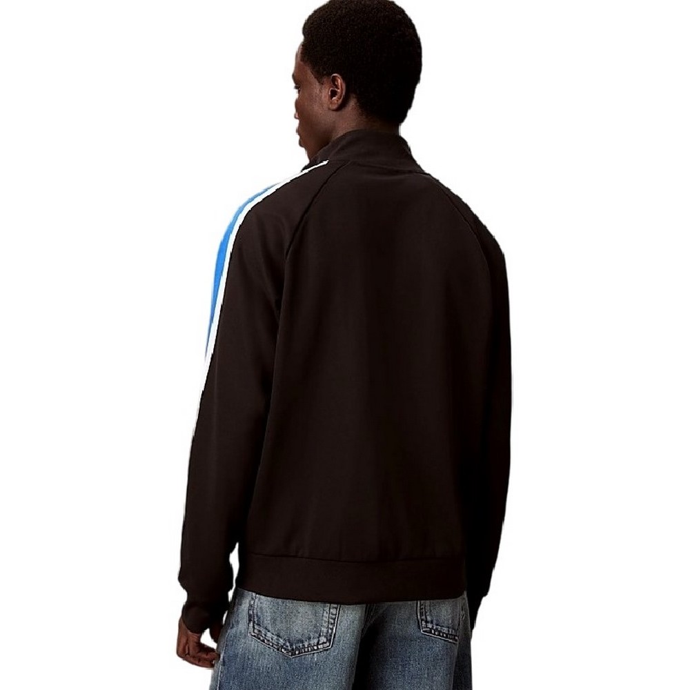 CALVIN KLEIN JEANS STRETCH TWILL TRACK JACKET ΖΑΚΕΤΑ ΑΝΔΡΙΚΗ BLACK