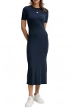 CALVIN KLEIN JEANS MODAL RIB SS DRESS ΦΟΡΕΜΑ ΓΥΝΑΙΚΕΙΟ NAVY