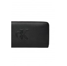 CALVIN KLEIN JEANS SCULPTED ZIP AROUND WALLET ΠΟΡΤΟΦΟΛΙ ΓΥΝΑΙΚΕΙΟ BLACK