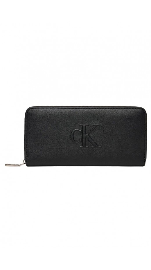 CALVIN KLEIN JEANS SCULPTED ZIP AROUND WALLET ΠΟΡΤΟΦΟΛΙ ΓΥΝΑΙΚΕΙΟ BLACK