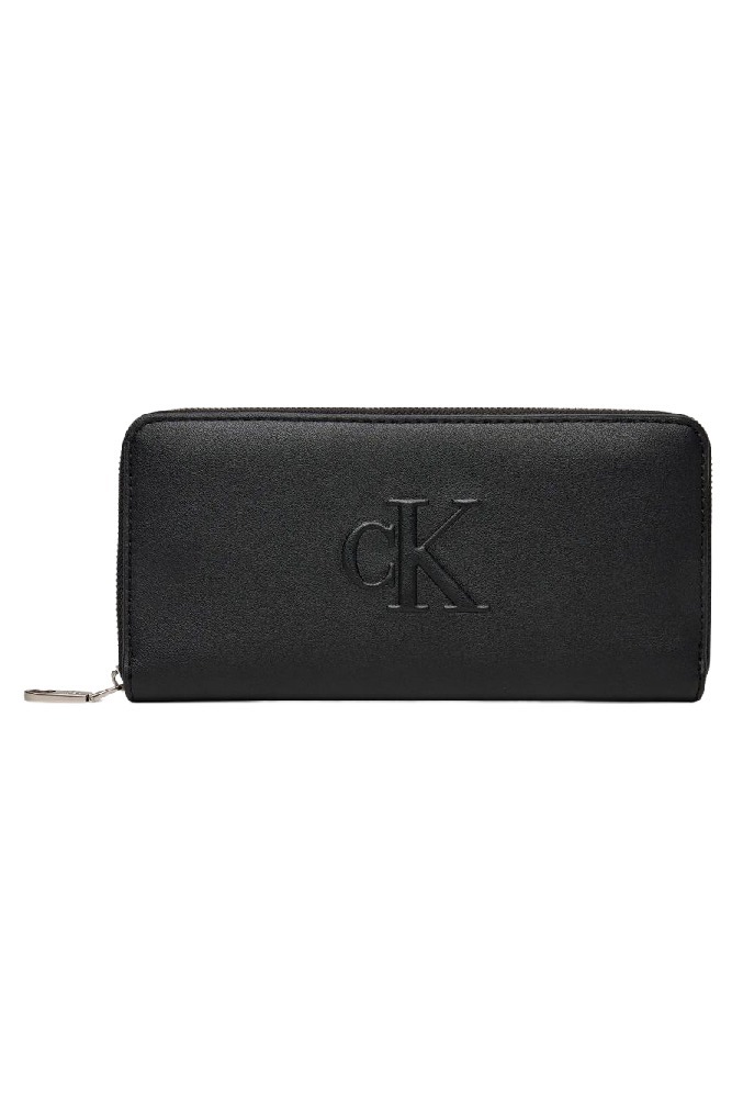 CALVIN KLEIN JEANS SCULPTED ZIP AROUND WALLET ΠΟΡΤΟΦΟΛΙ ΓΥΝΑΙΚΕΙΟ BLACK