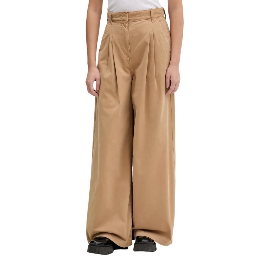 TOMMY JEANS OVS WIDE LEG CHINO ΠΑΝΤΕΛΟΝΙ ΓΥΝΑΙΚΕΙΟ CAMEL