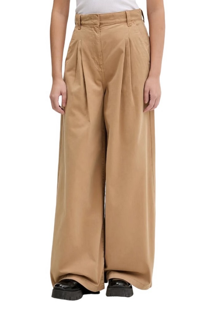 TOMMY JEANS OVS WIDE LEG CHINO ΠΑΝΤΕΛΟΝΙ ΓΥΝΑΙΚΕΙΟ CAMEL