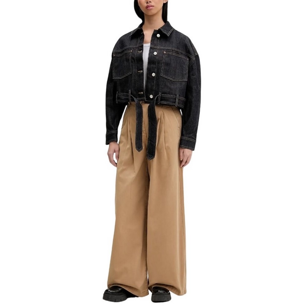 TOMMY JEANS OVS WIDE LEG CHINO ΠΑΝΤΕΛΟΝΙ ΓΥΝΑΙΚΕΙΟ CAMEL