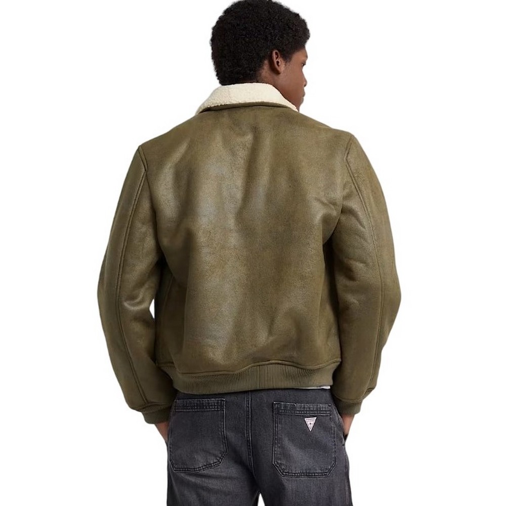 GUESS JEANS BOMBER JKT ΜΠΟΥΦΑΝ ΑΝΔΡΙΚΟ KHAKI