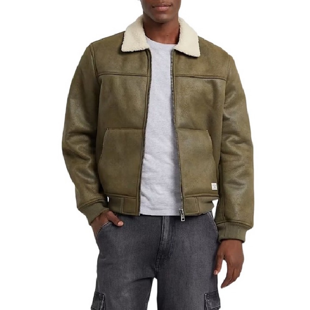 GUESS JEANS BOMBER JKT ΜΠΟΥΦΑΝ ΑΝΔΡΙΚΟ KHAKI