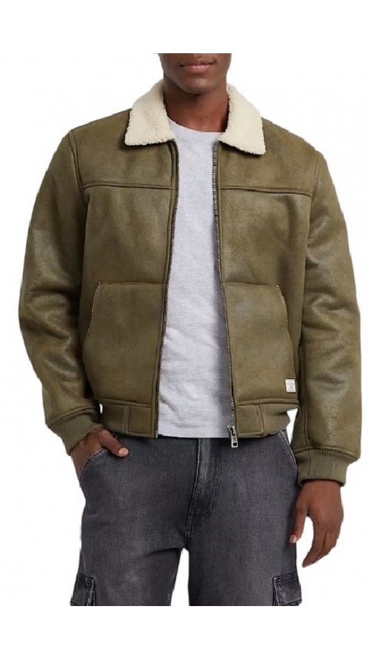 GUESS JEANS BOMBER JKT ΜΠΟΥΦΑΝ ΑΝΔΡΙΚΟ KHAKI