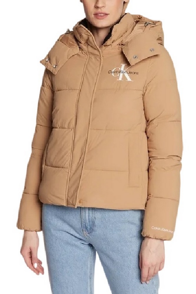 CALVIN KLEIN JEANS MWNON-DOWN SHORT PUFFER ΜΠΟΥΦΑΝ ΓΥΝΑΙΚΕΙΟ TAN