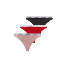 CALVIN KLEIN THONG 3PK ΕΣΩΡΟΥΧΟ ΓΥΝΑΙΚΕΙΟ RED/PINK/GREY