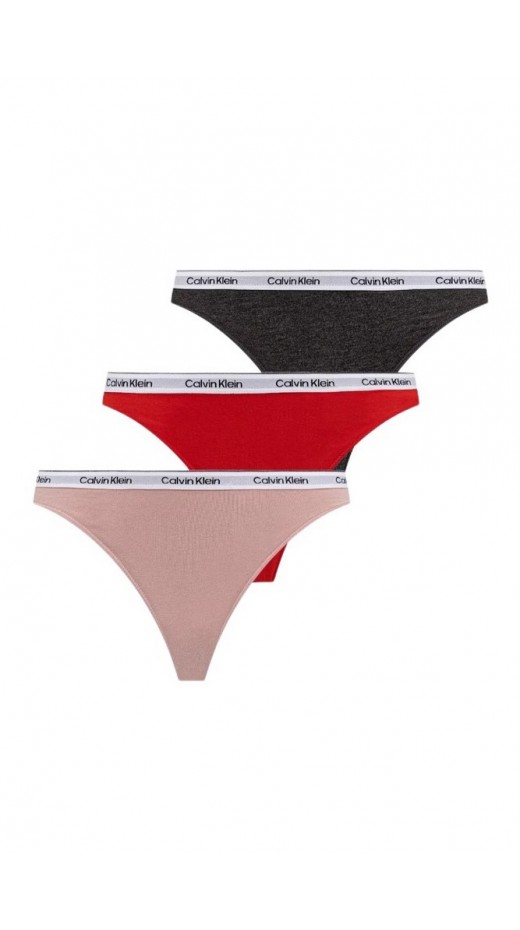 CALVIN KLEIN THONG 3PK ΕΣΩΡΟΥΧΟ ΓΥΝΑΙΚΕΙΟ RED/PINK/GREY
