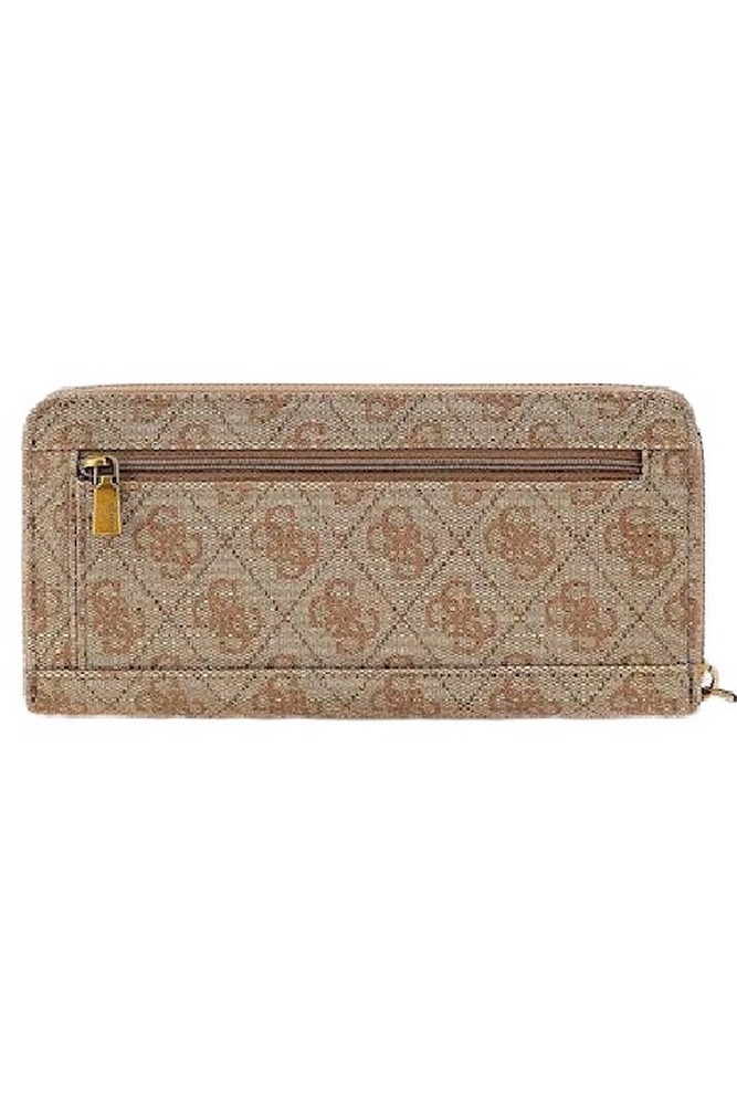 GUESS LAUREL SLG LARGE ZIP AROUND ΑΞΕΣΟΥΑΡ ΠΟΡΤΟΦΟΛΙ  ΓΥΝΑΙΚΕΙΟ BEIGE
