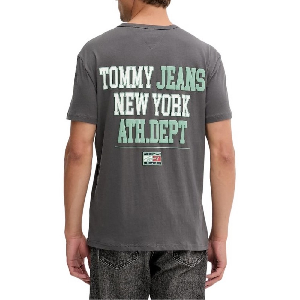 TOMMY JEANS REG ATHL DEPT BACK TEE EXT T-SHIRT ΜΠΛΟΥΖΑ ΑΝΔΡΙΚΗ WASHED BLACK