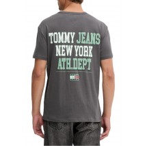 TOMMY JEANS REG ATHL DEPT BACK TEE EXT T-SHIRT ΜΠΛΟΥΖΑ ΑΝΔΡΙΚΗ WASHED BLACK