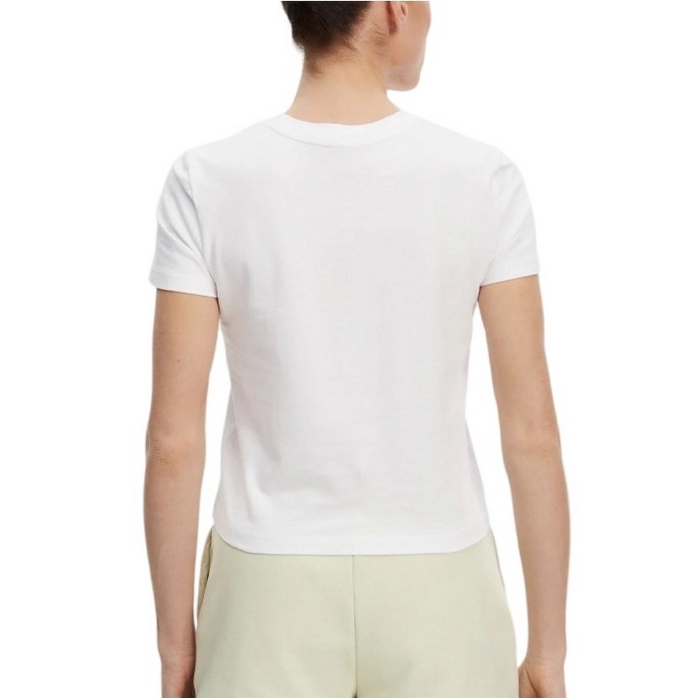 CALVIN KLEIN JEANS PLACED INSTITUTIONAL BABY TEE T-SHIRT ΜΠΛΟΥΖΑ ΓΥΝΑΙΚΕΙΑ WHITE