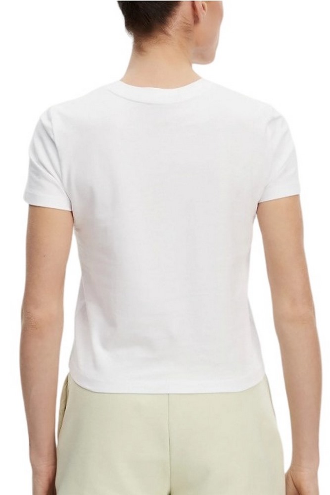 CALVIN KLEIN JEANS PLACED INSTITUTIONAL BABY TEE T-SHIRT ΜΠΛΟΥΖΑ ΓΥΝΑΙΚΕΙΑ WHITE