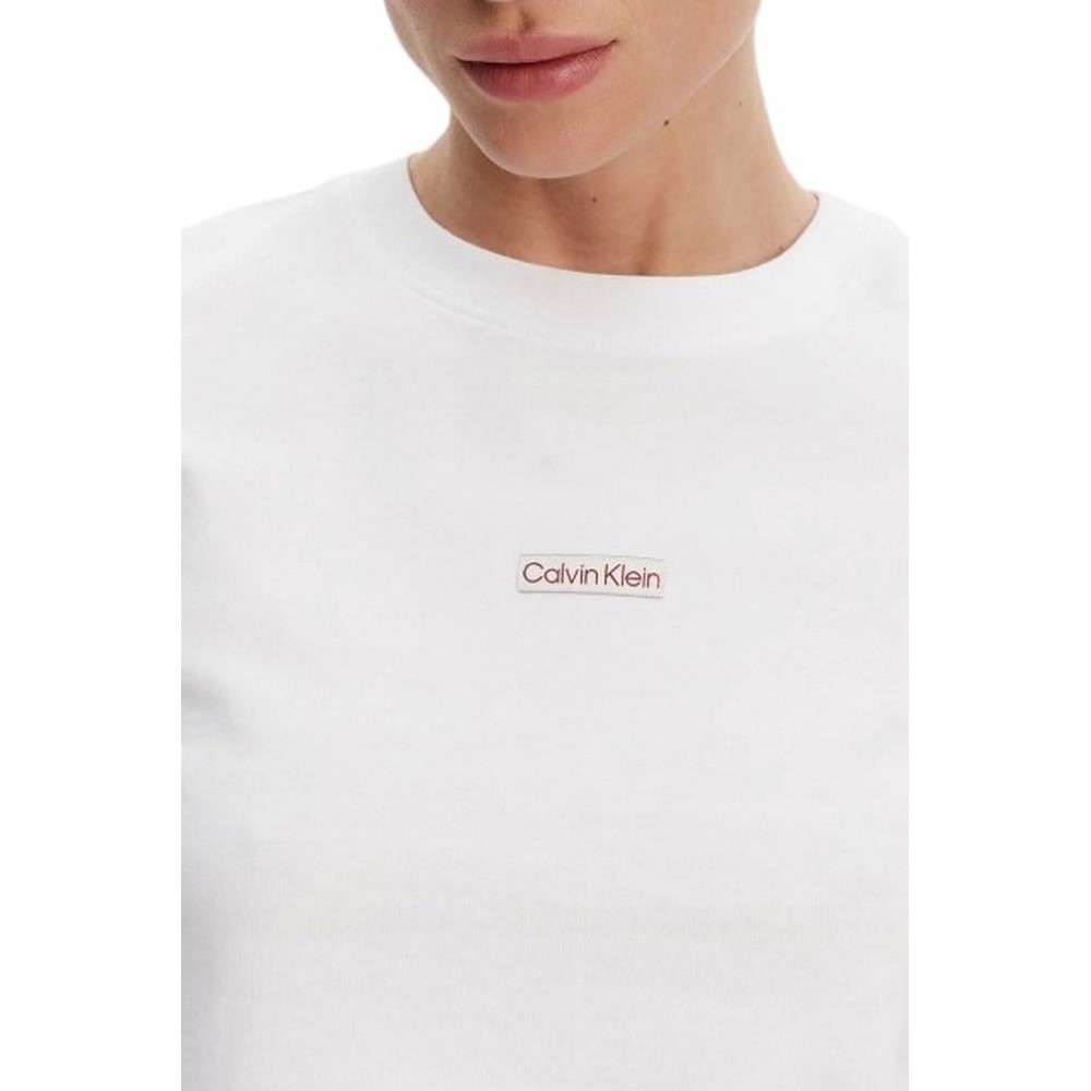 CALVIN KLEIN JEANS PLACED INSTITUTIONAL BABY TEE T-SHIRT ΜΠΛΟΥΖΑ ΓΥΝΑΙΚΕΙΑ WHITE