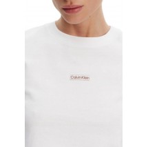 CALVIN KLEIN JEANS PLACED INSTITUTIONAL BABY TEE T-SHIRT ΜΠΛΟΥΖΑ ΓΥΝΑΙΚΕΙΑ WHITE