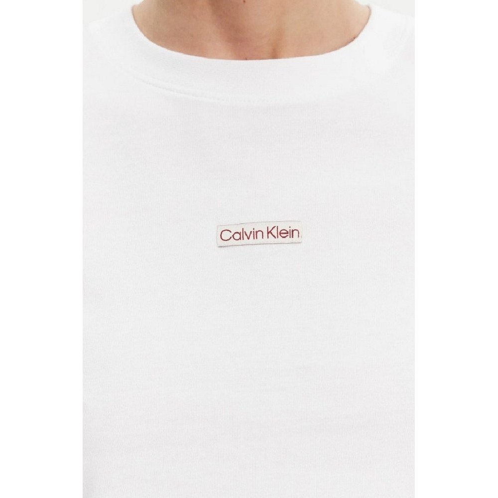 CALVIN KLEIN JEANS PLACED INSTITUTIONAL BABY TEE T-SHIRT ΜΠΛΟΥΖΑ ΓΥΝΑΙΚΕΙΑ WHITE