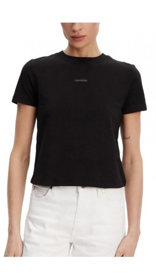 CALVIN KLEIN JEANS PLACED INSTITUTIONAL BABY TEE T-SHIRT ΜΠΛΟΥΖΑ ΓΥΝΑΙΚΕΙΑ BLACK