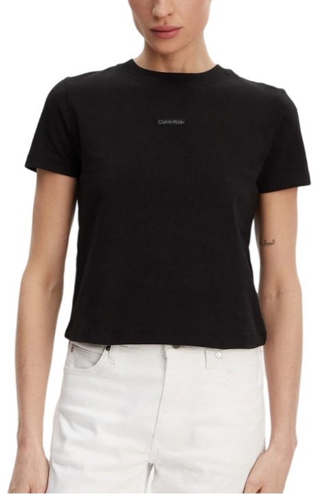 CALVIN KLEIN JEANS PLACED INSTITUTIONAL BABY TEE T-SHIRT ΜΠΛΟΥΖΑ ΓΥΝΑΙΚΕΙΑ BLACK