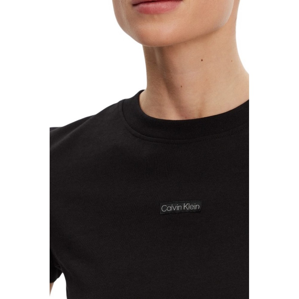 CALVIN KLEIN JEANS PLACED INSTITUTIONAL BABY TEE T-SHIRT ΜΠΛΟΥΖΑ ΓΥΝΑΙΚΕΙΑ BLACK