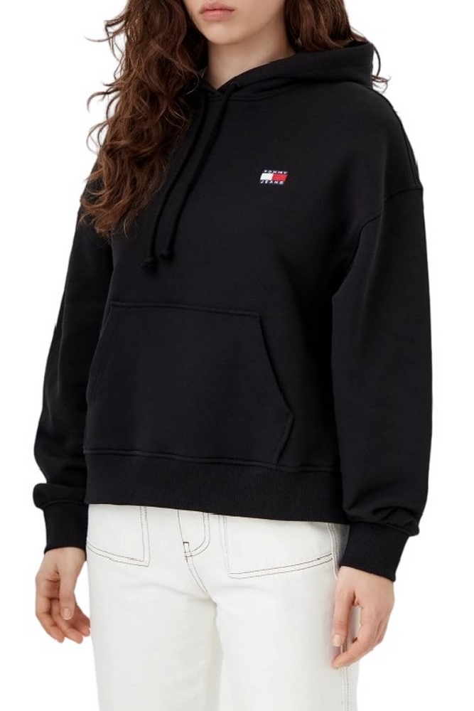 TOMMY JEANS BXY BADGE HOODIE EXT ΦΟΥΤΕΡ ΜΠΛΟΥΖΑ ΓΥΝΑΙΚΕΙΑ BLACK
