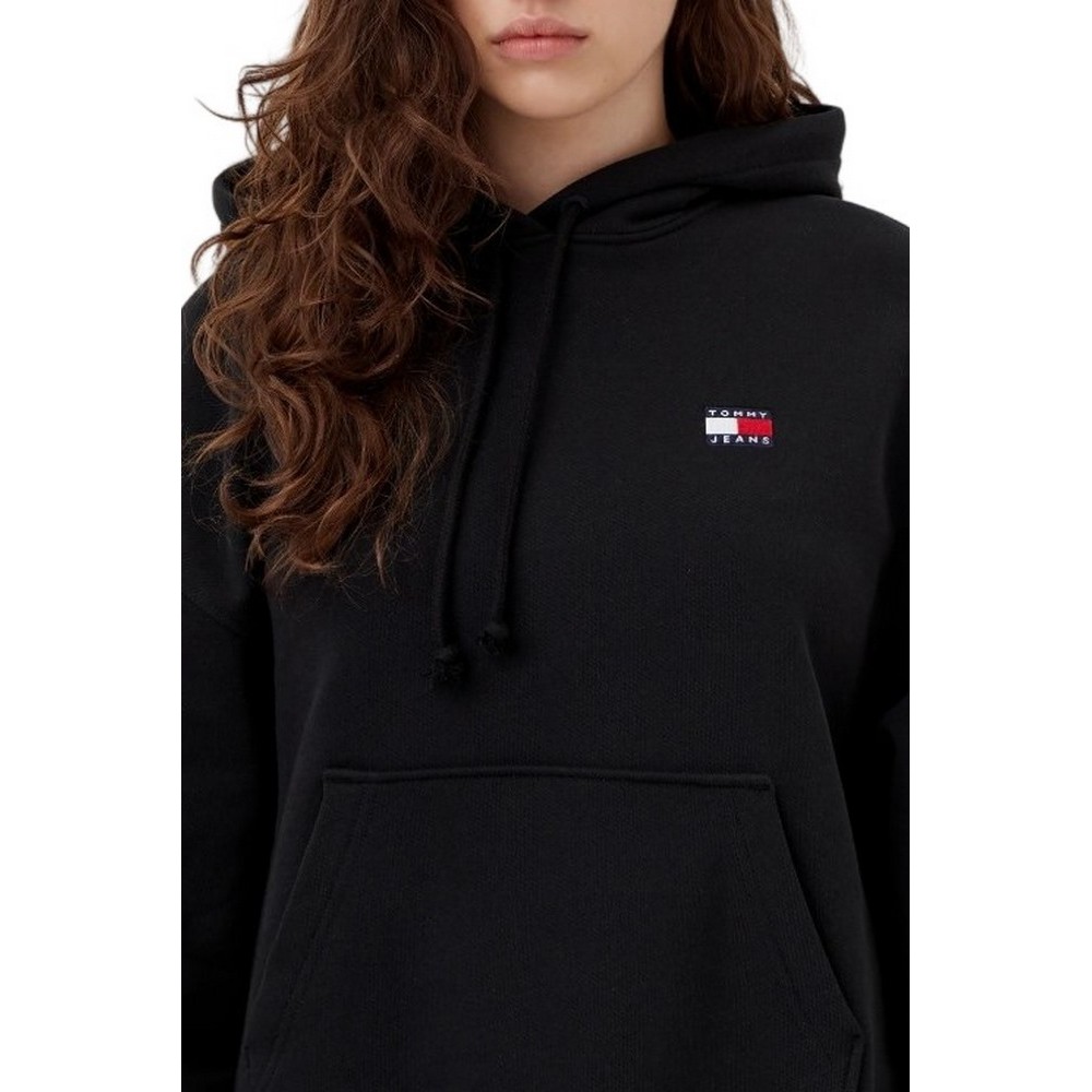 TOMMY JEANS BXY BADGE HOODIE EXT ΦΟΥΤΕΡ ΜΠΛΟΥΖΑ ΓΥΝΑΙΚΕΙΑ BLACK