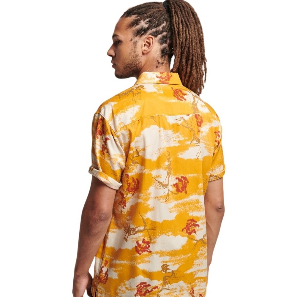 SUPERDRY D2 OVIN VINTAGE HAWAIIAN S/S SHIRT ΠΟΥΚΑΜΙΣΟ ΑΝΔΡΙΚΟ YELLOW