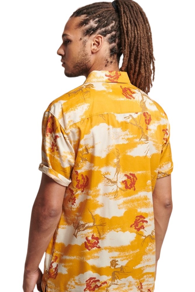 SUPERDRY D2 OVIN VINTAGE HAWAIIAN S/S SHIRT ΠΟΥΚΑΜΙΣΟ ΑΝΔΡΙΚΟ YELLOW