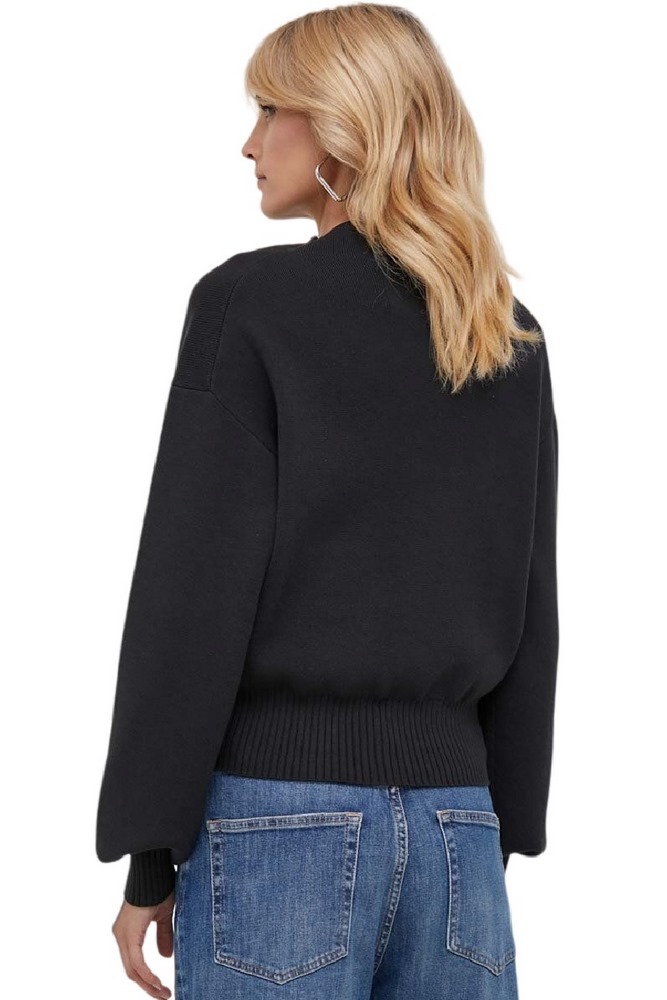 CALVIN KLEIN JEANS CUT OUT LOOSE SWEATER ΜΠΛΟΥΖΑ ΦΟΥΤΕΡ ΓΥΝΑΙΚΕΙΑ BLACK
