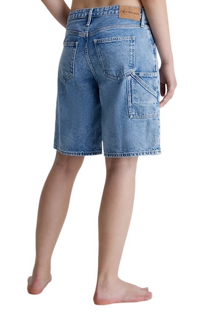 CALVIN KLEIN JEANS 90S STRAIGHT SHORT UTILITY ΒΕΡΜΟΥΔΑ ΓΥΝΑΙΚΕΙΑ BLUΕ DENIM