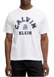 CALVIN KLEIN JEANS 20S LN CALVIN COLLEGE GRAPHIC T-SHIRT ΜΠΛΟΥΖΑ ΑΝΔΡΙΚΗ WHITE