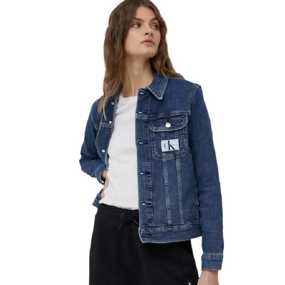 CALVIN KLEIN JEANS REGULAR 90S DENIM JACKET ΜΠΟΥΦΑΝ ΓΥΝΑΙΚΕΙΟ BLUΕ DENIM