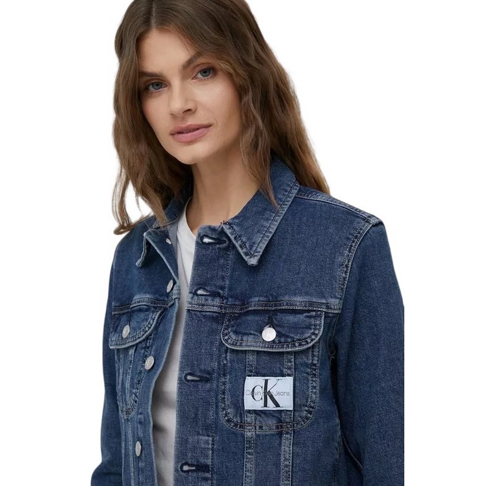 CALVIN KLEIN JEANS REGULAR 90S DENIM JACKET ΜΠΟΥΦΑΝ ΓΥΝΑΙΚΕΙΟ BLUΕ DENIM