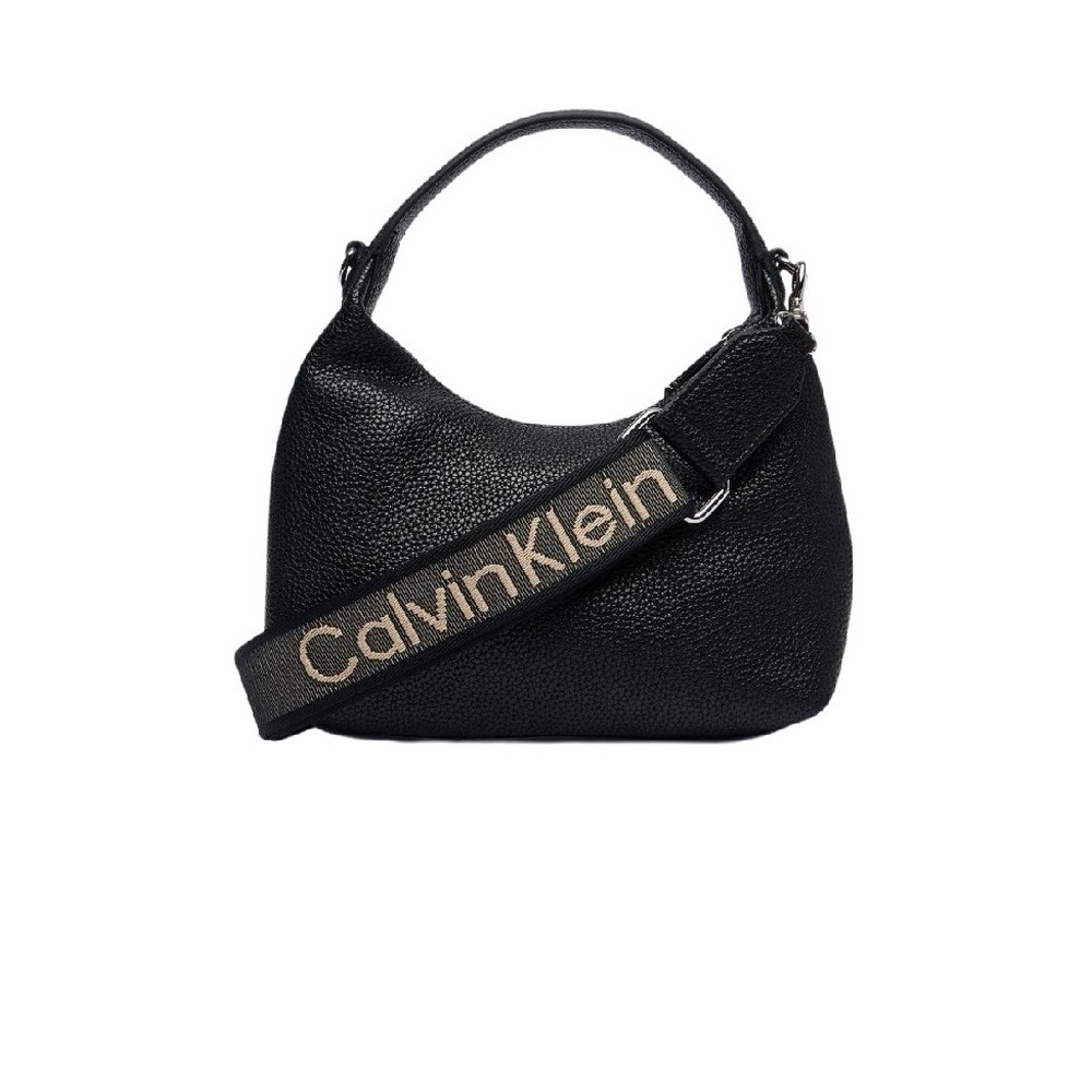 CALVIN KLEIN WEBBING STRAP SMALL BAG ΤΣΑΝΤΑ ΓΥΝΑΙΚΕΙΑ BLACK